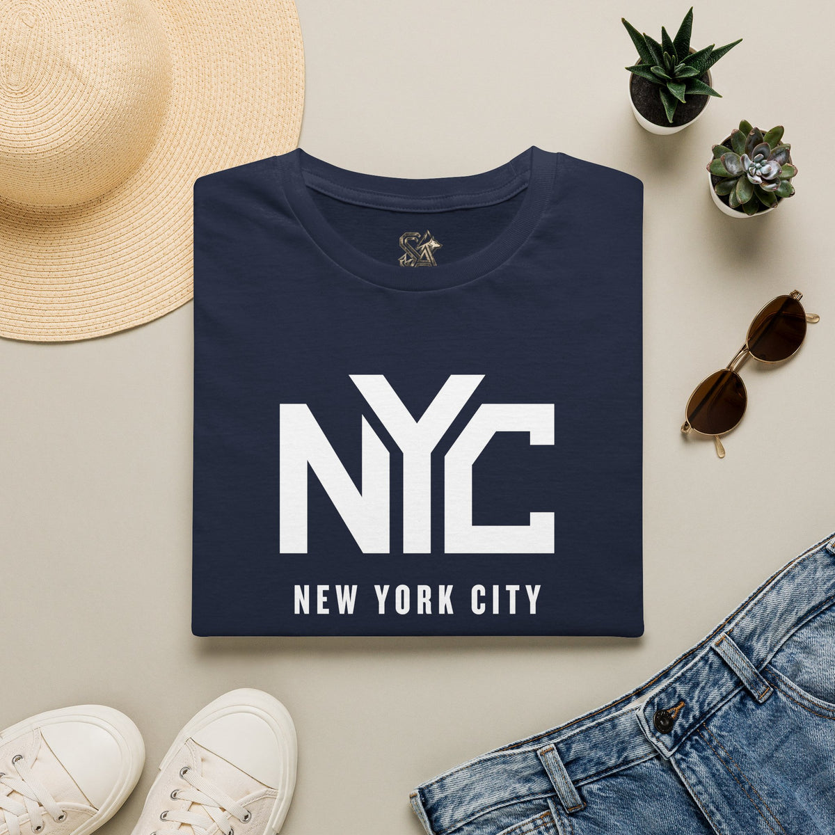 NYC New York City T-Shirt Premium Design SKIALFA Unisex