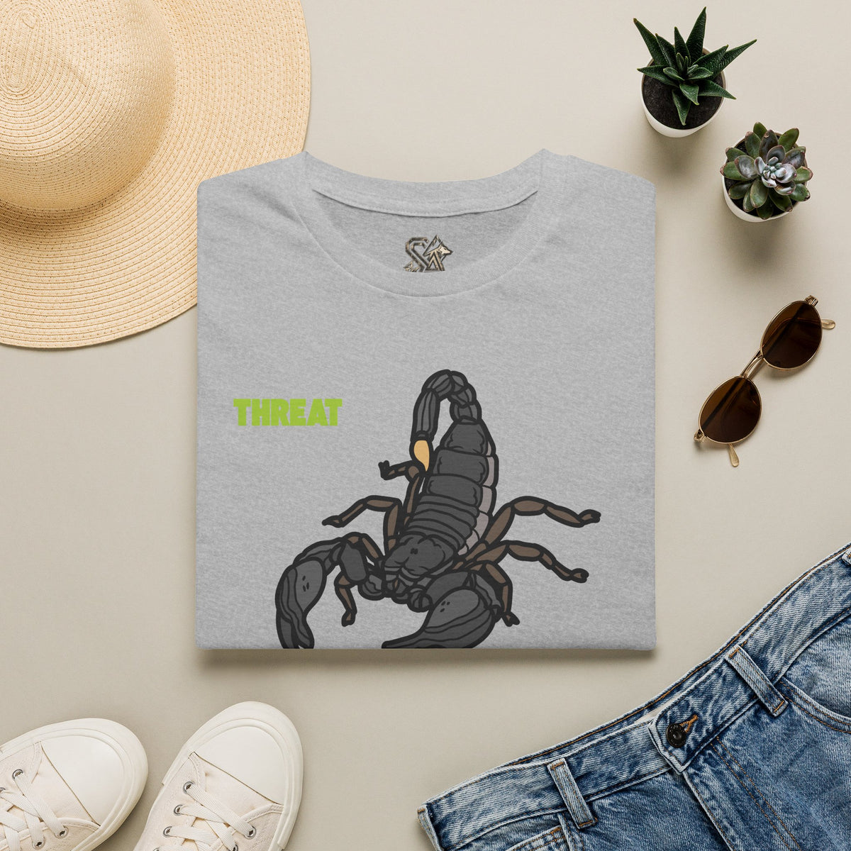 THREAT Scorpion T-Shirt Premium Design SKIALFA Unisex