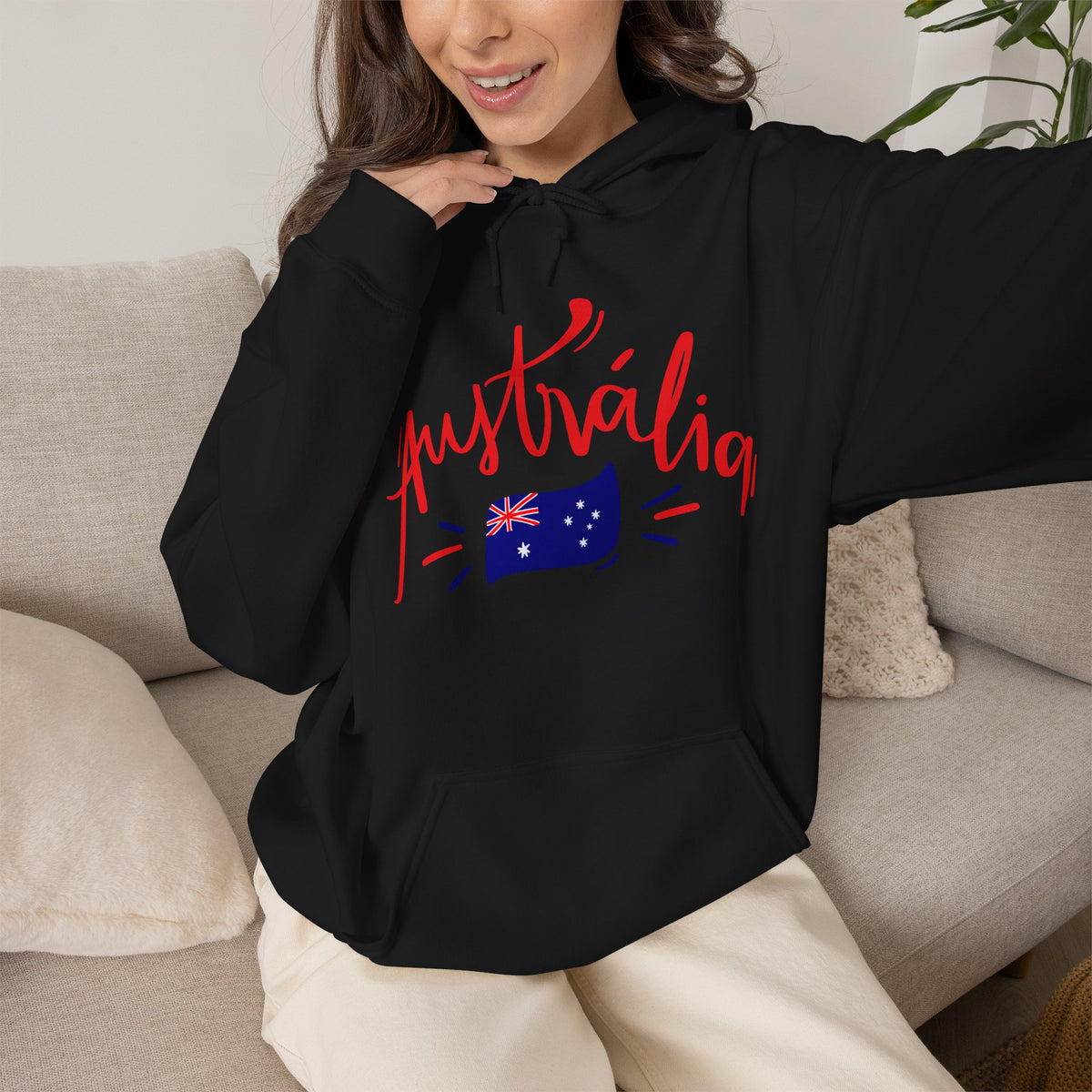AUSTRALIA FLAG Hoodie Premium Design SKIALFA Unisex