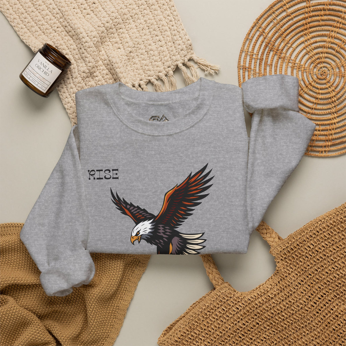 RISE Eagle Sweatshirt Premium Design SKIALFA Unisex