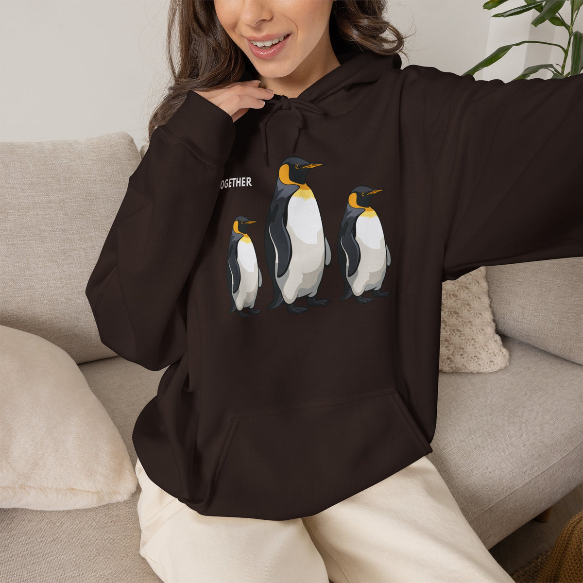 TOGETHER Penguin Hoodie Premium Design SKIALFA Unisex