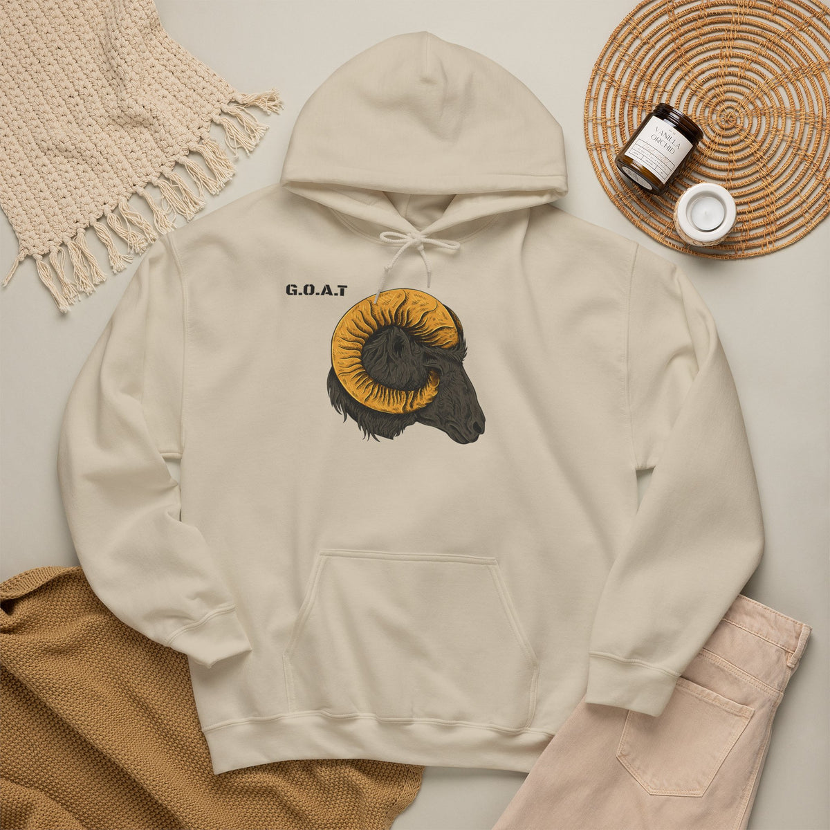 GOAT Head Goat Hoodie Premium Design SKIALFA Unisex