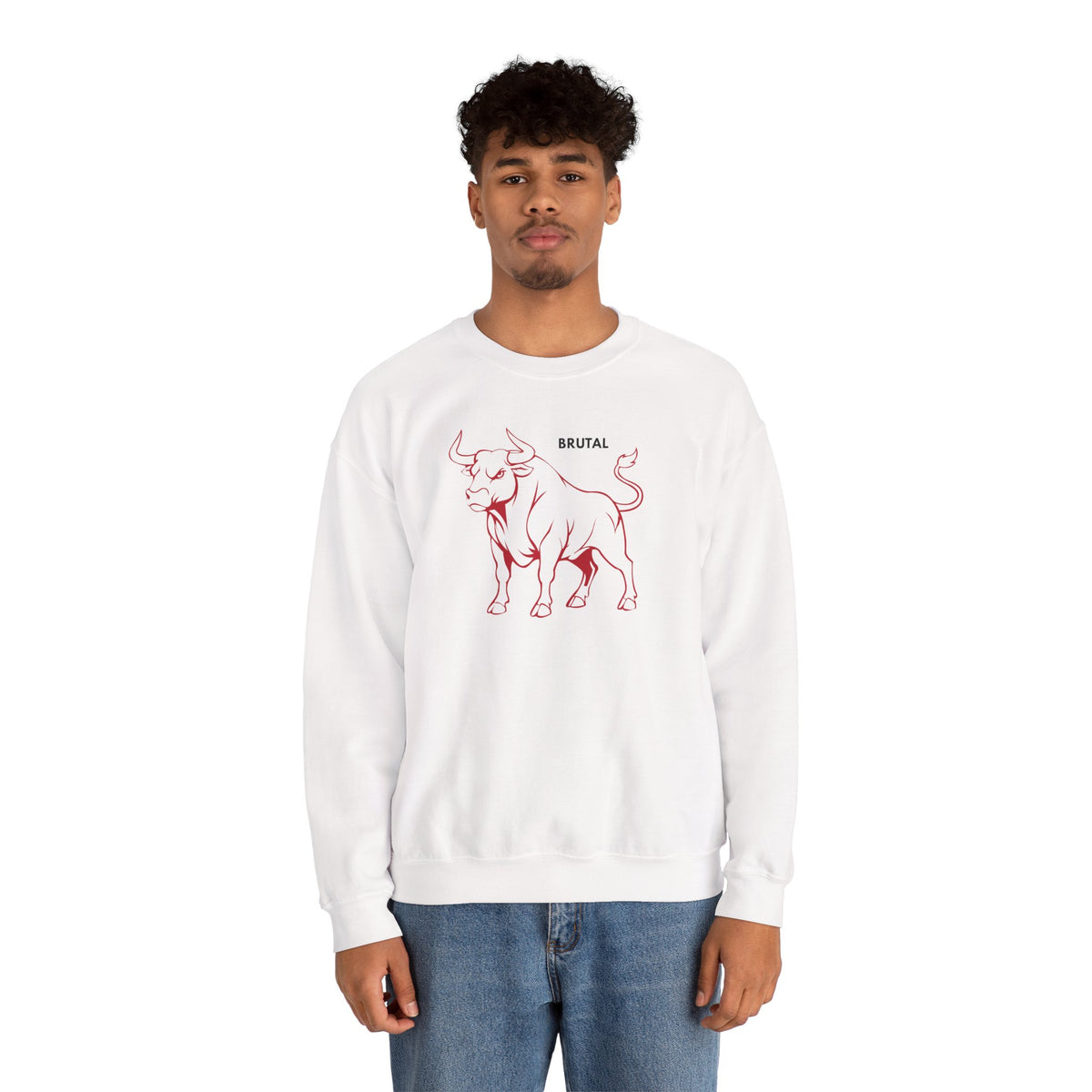 BRUTAL Bull Sweatshirt Premium Design SKIALFA Unisex