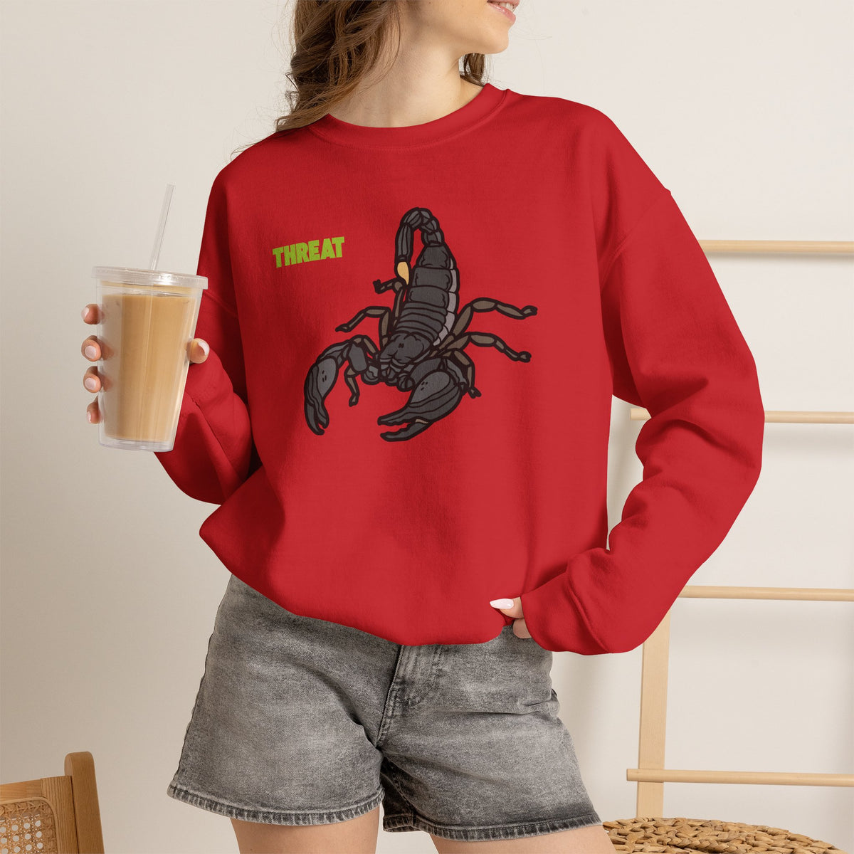 THREAT Scorpion Sweatshirt Premium Design SKIALFA Unisex
