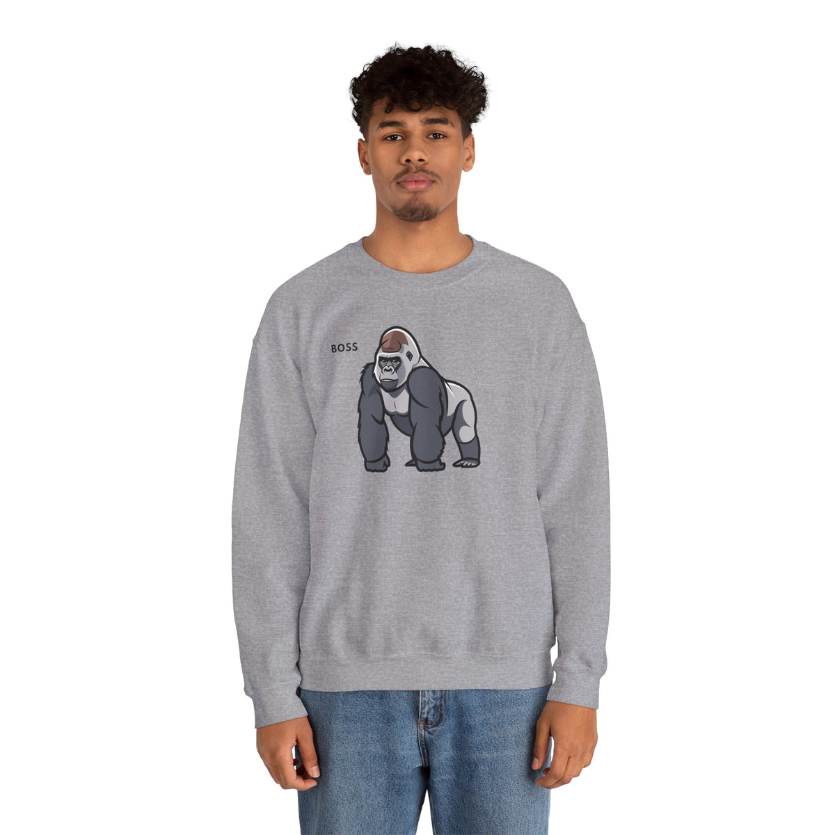 BOSS Gorilla Sweatshirt Premium Design SKIALFA Unisex