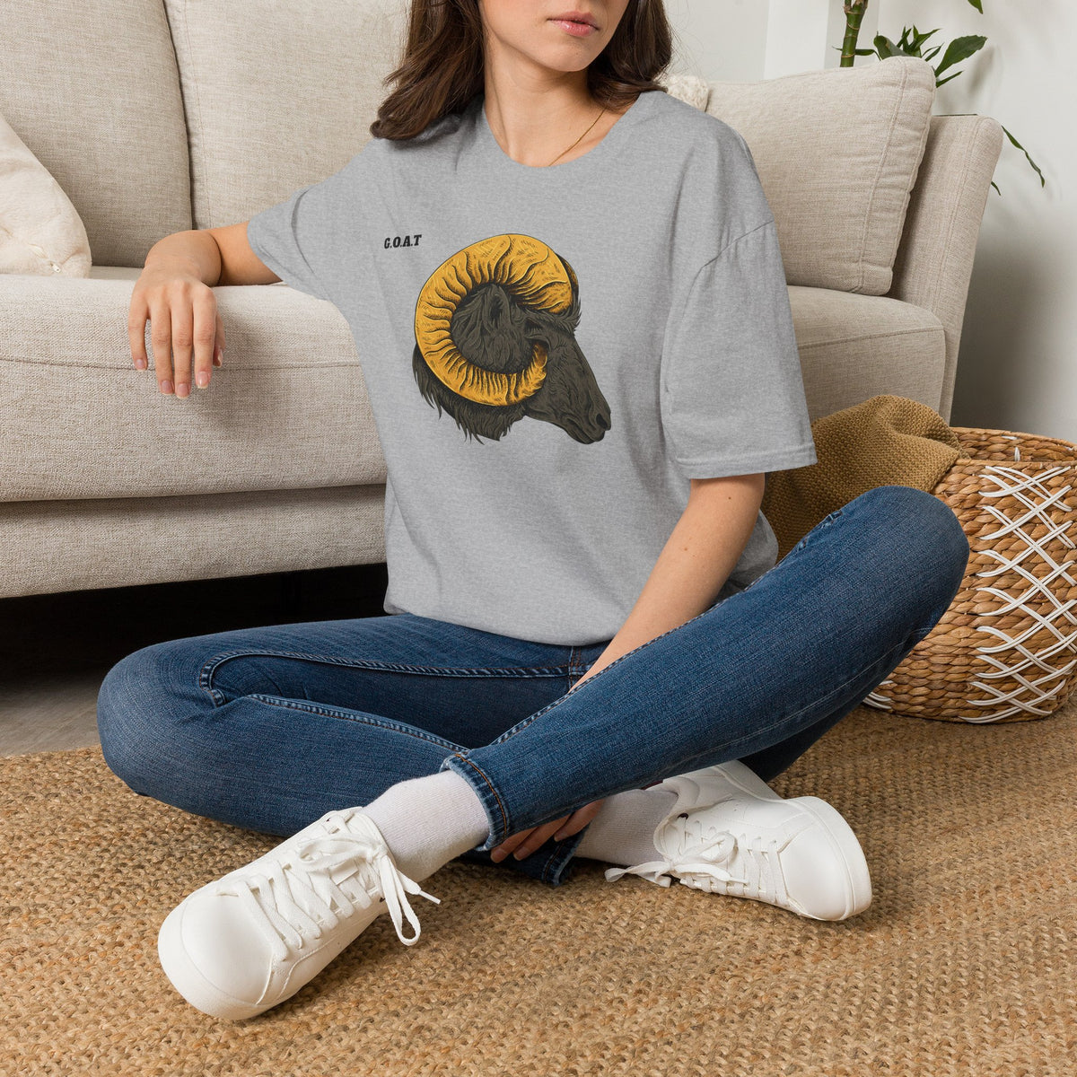 GOAT Goat Head T-Shirt Premium Design SKIALFA Unisex