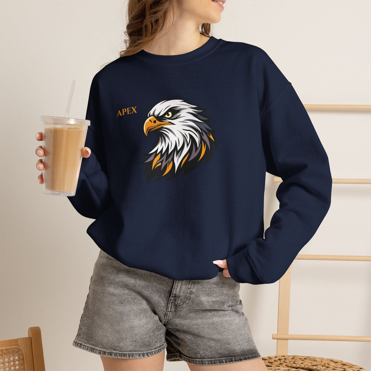 APEX Eagle Sweatshirt Premium Design SKIALFA Unisex