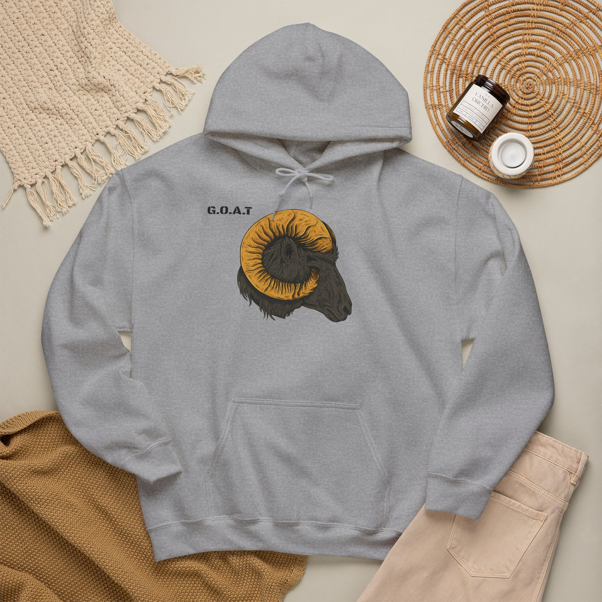 GOAT Head Goat Hoodie Premium Design SKIALFA Unisex