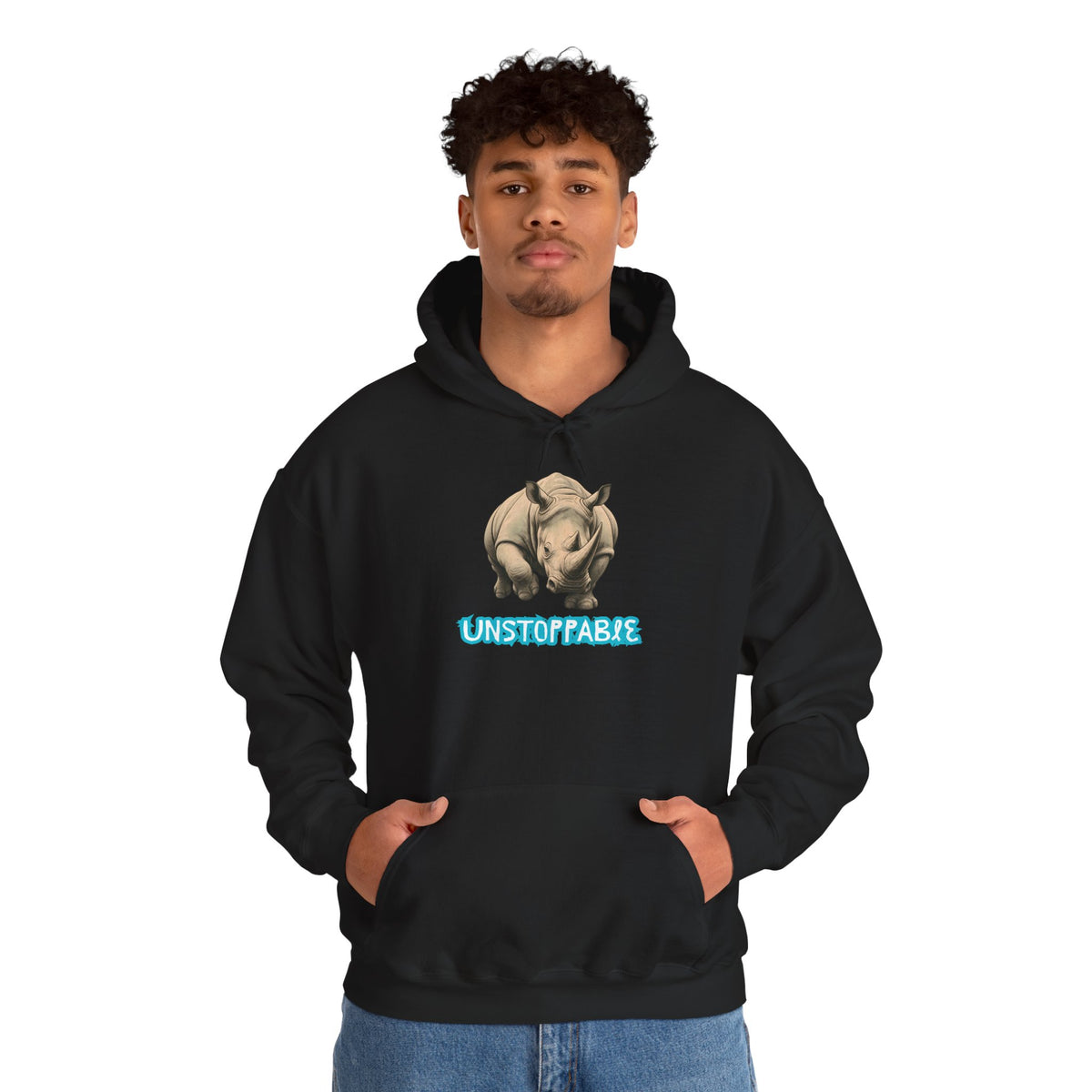 UNSTOPPABLE Rhino Hoodie Premium Design SKIALFA Unisex