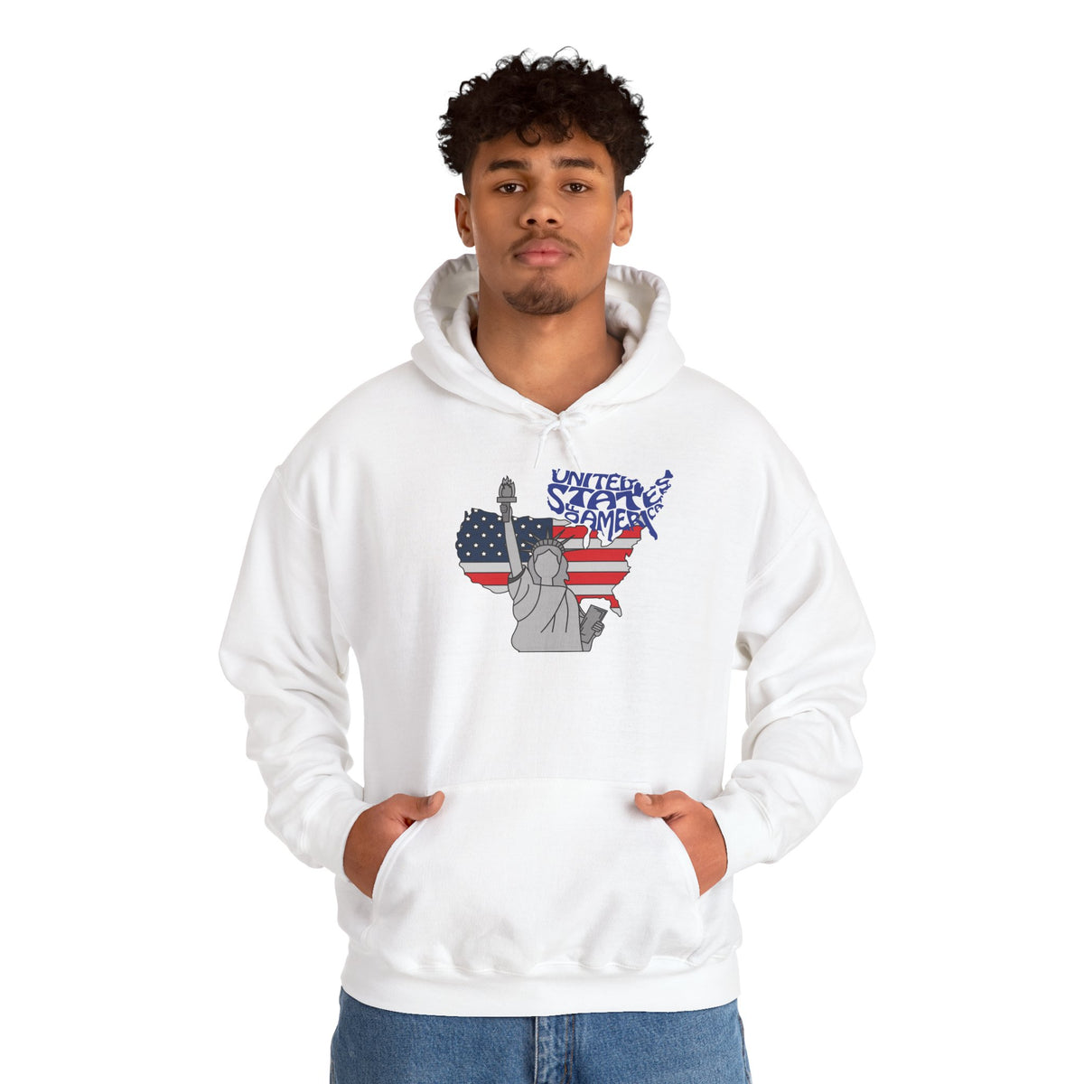 USA Flag Hoodie Premium Design SKIALFA Unisex