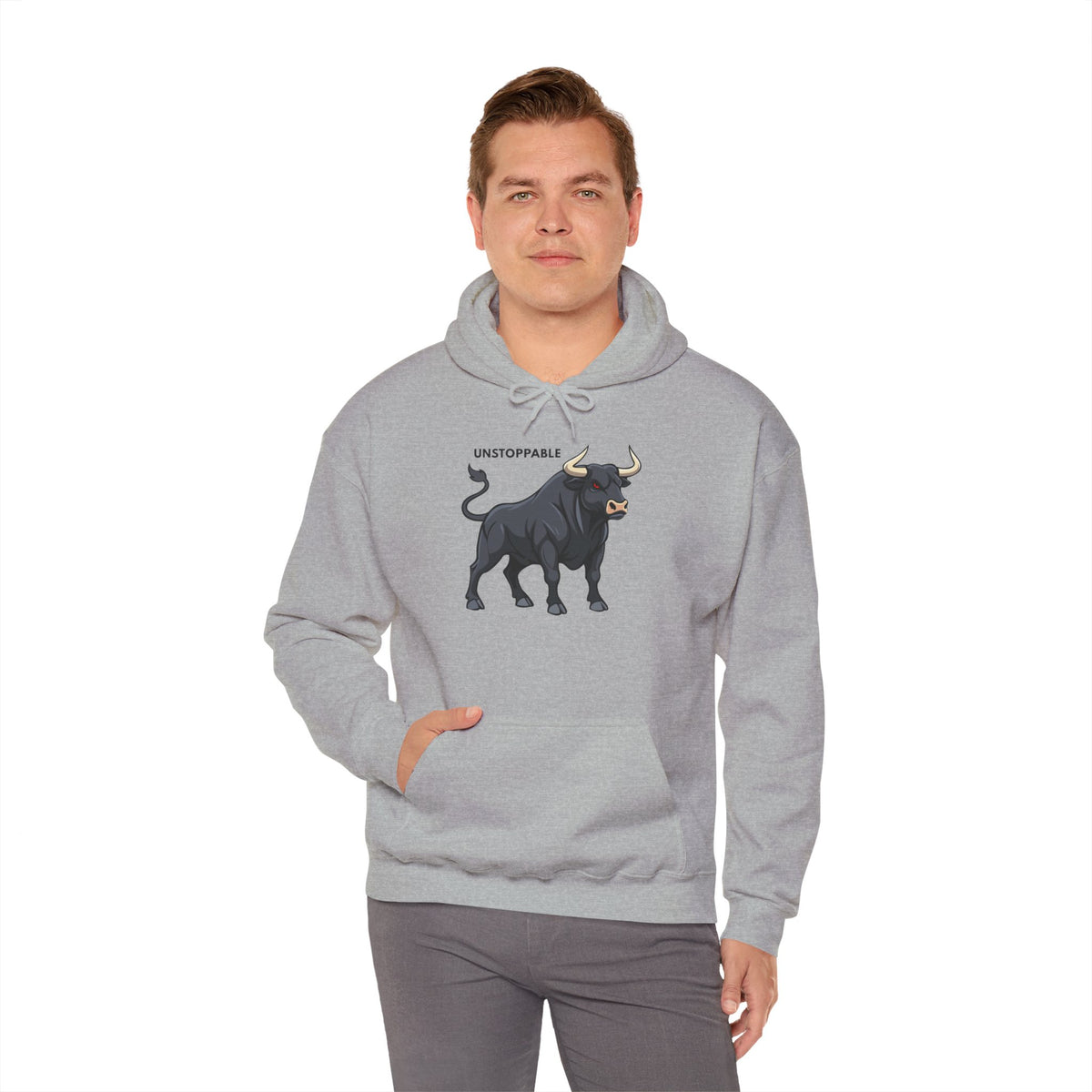 UNSTOPPABLE Bull Hoodie Premium Design SKIALFA Unisex