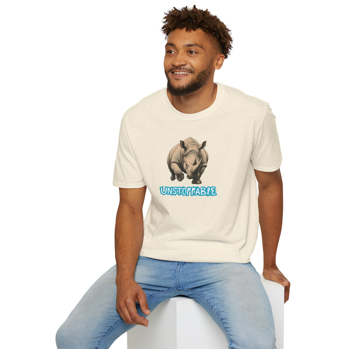 UNSTOPPABLE Rhino T-Shirt Premium Design SKIALFA Unisex