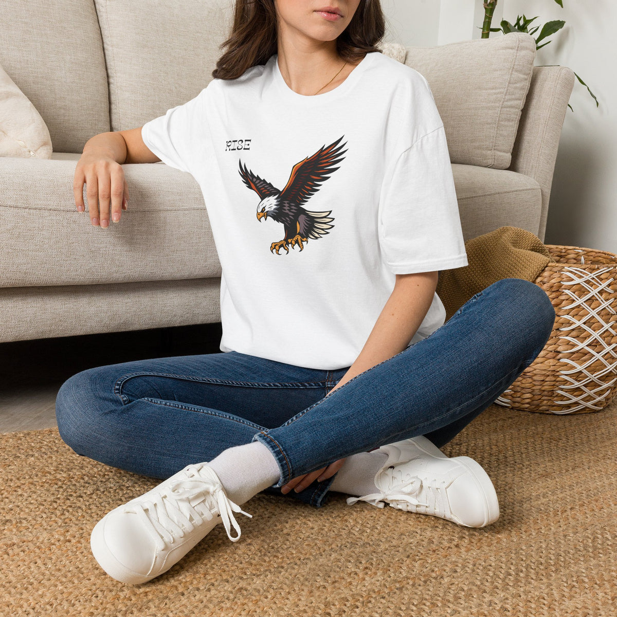 RISE Eagle T-Shirt Premium Design SKIALFA Unisex