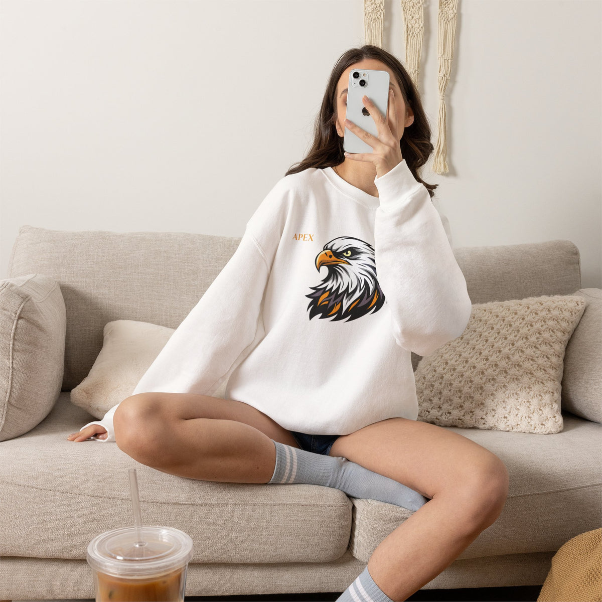 APEX Eagle Sweatshirt Premium Design SKIALFA Unisex