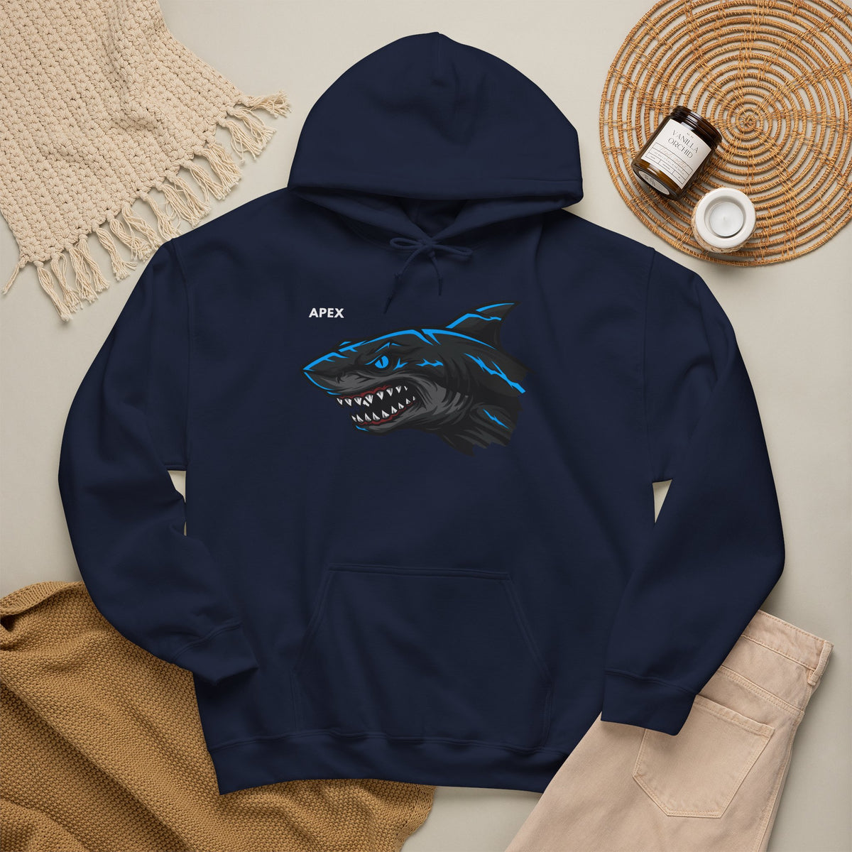APEX Shark Hoodie Premium Design SKIALFA Unisex