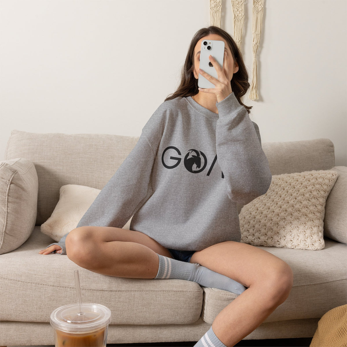 GOAT Sweatshirt Premium Design SKIALFA Unisex