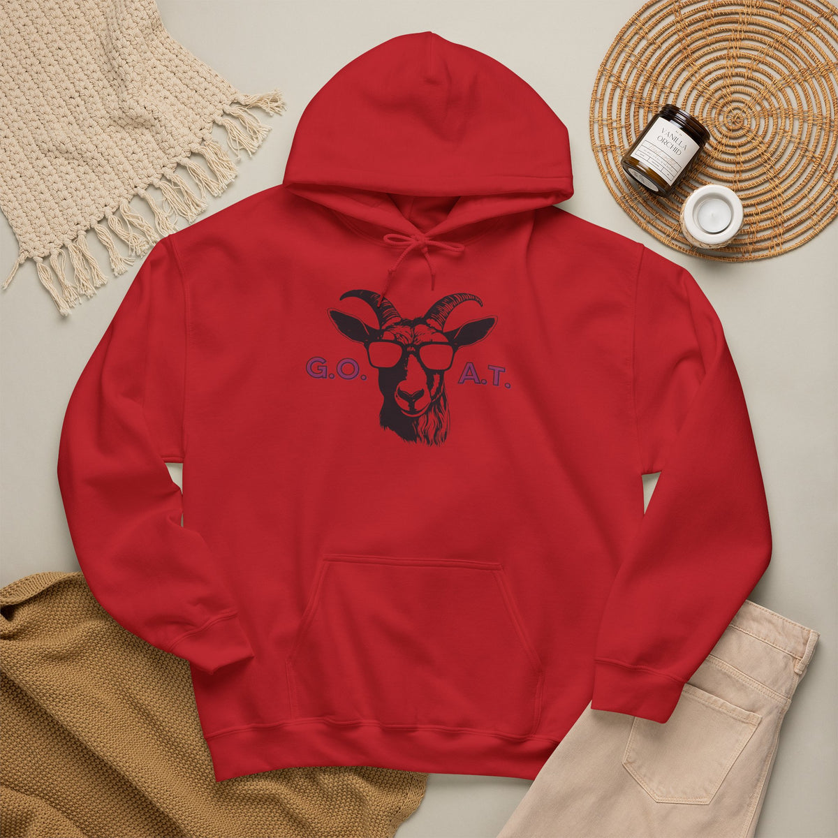 G.O.A.T. GOAT HEAD Hoodie Premium Design SKIALFA Unisex