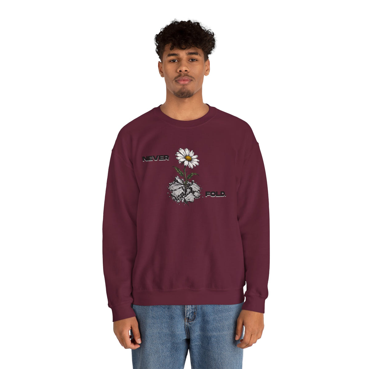 NEVER FOLD Sweatshirt Premium Design SKIALFA Unisex