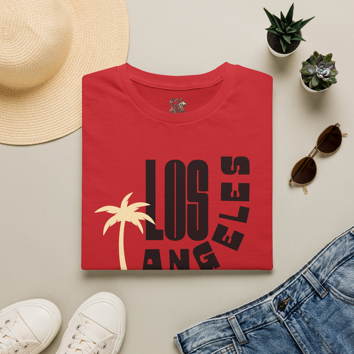 LOS ANGELES T-Shirt Premium Design SKIALFA Unisex