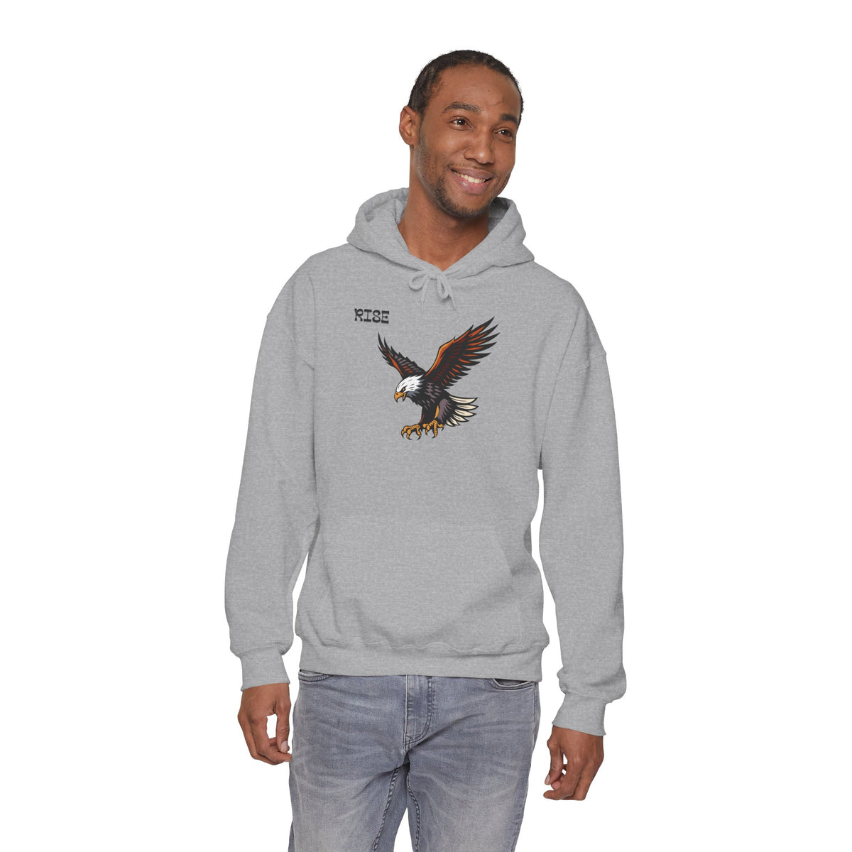 RISE Eagle Hoodie Premium Design SKIALFA Unisex