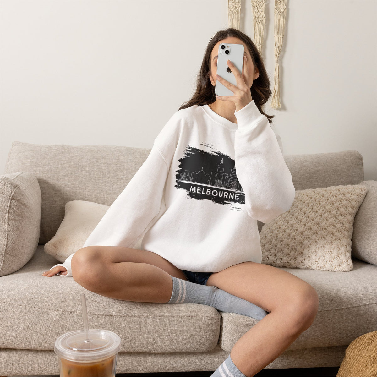Melbourne Sweatshirt Premium Design SKIALFA Unisex