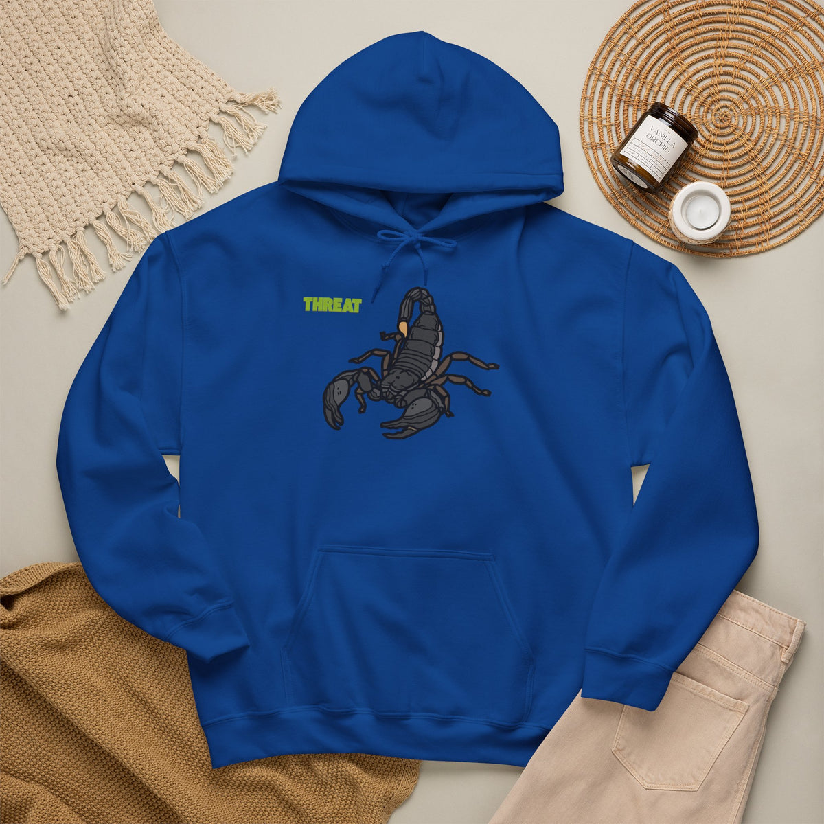 THREAT Scorpion Hoodie Premium Design SKIALFA Unisex