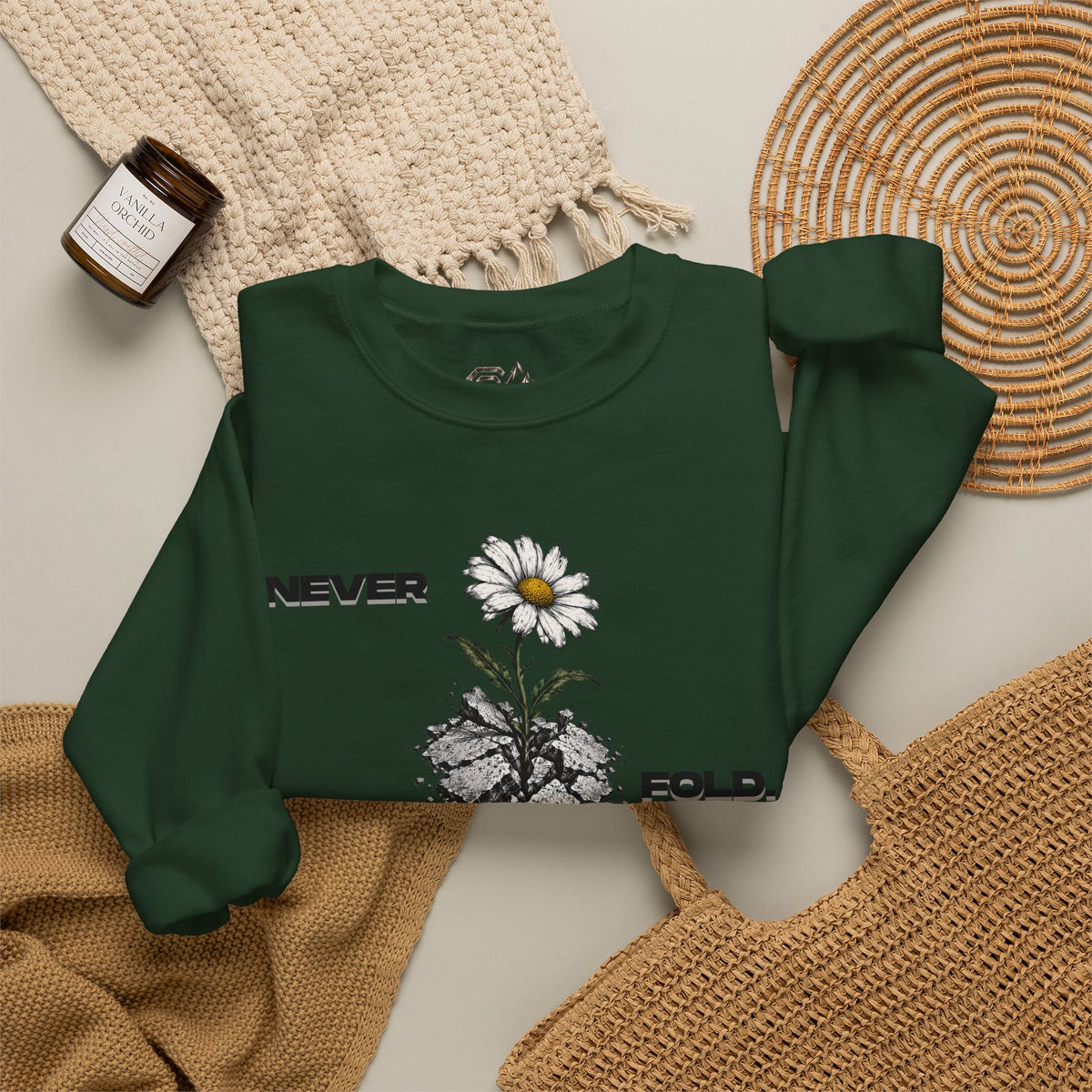 NEVER FOLD Sweatshirt Premium Design SKIALFA Unisex