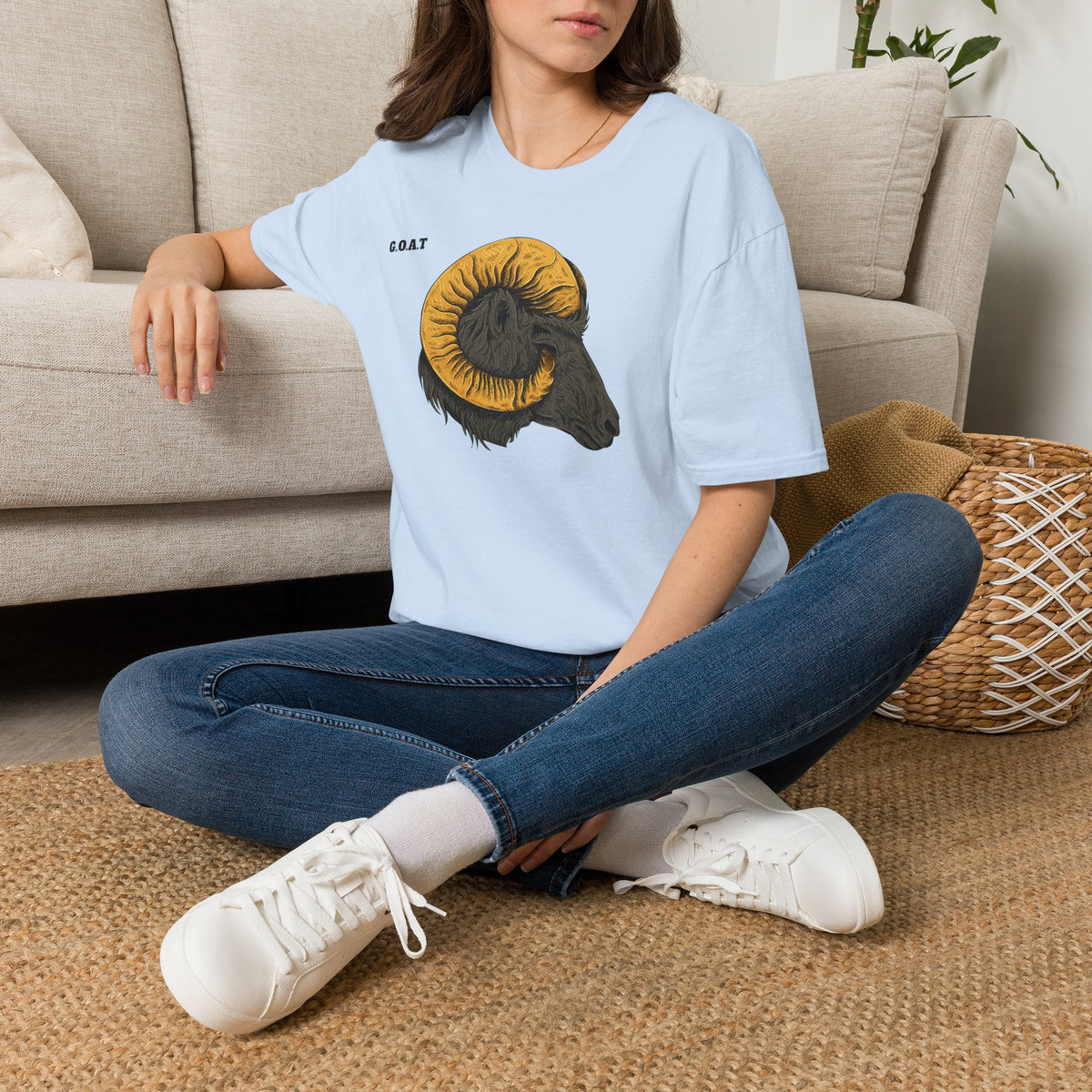 GOAT Goat Head T-Shirt Premium Design SKIALFA Unisex