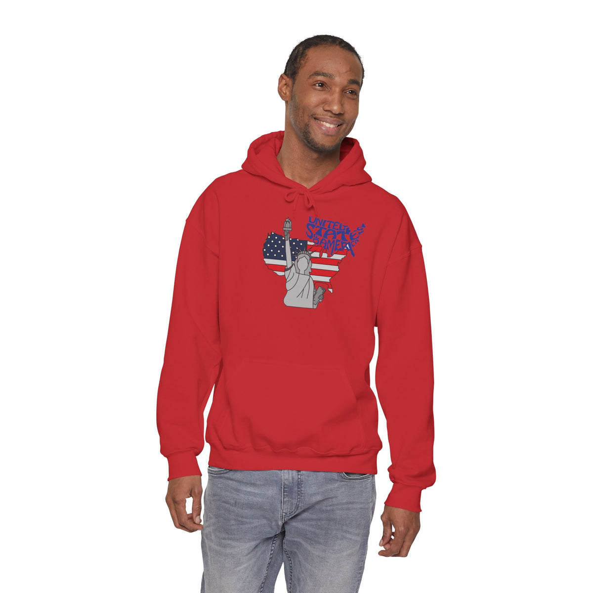 USA Flag Hoodie Premium Design SKIALFA Unisex