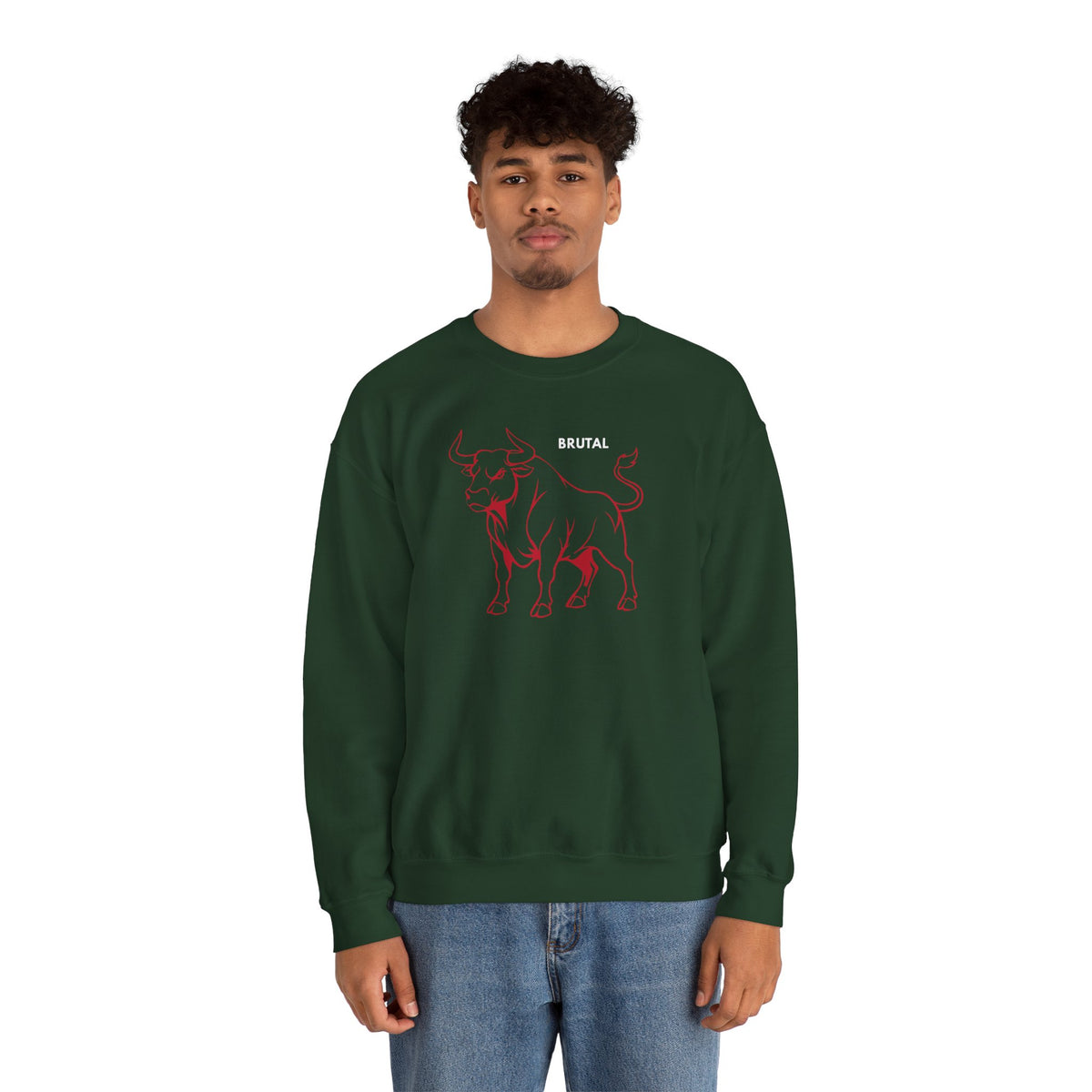 BRUTAL Bull Sweatshirt Premium Design SKIALFA Unisex