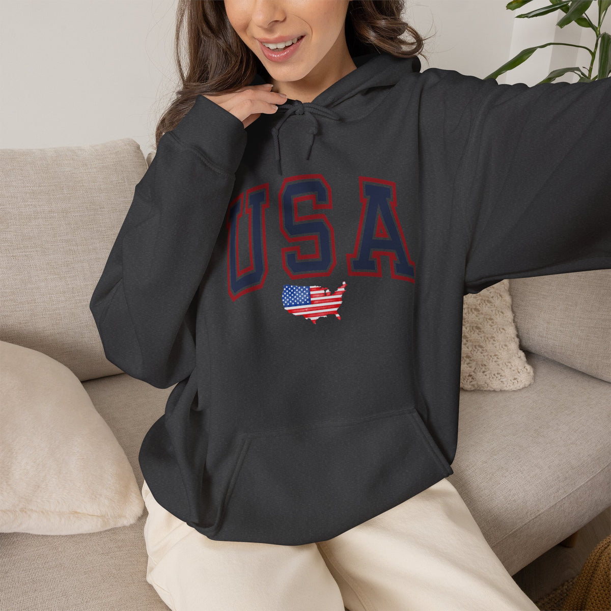 USA Hoodie Premium Design SKIALFA Unisex