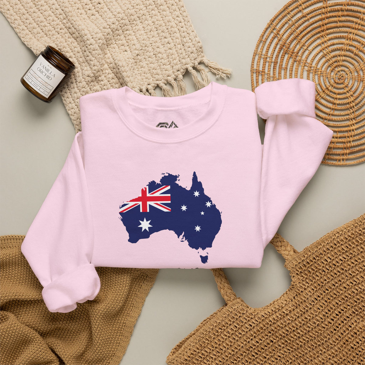 Australia Map Flag Sweatshirt Premium Design SKIALFA Unisex