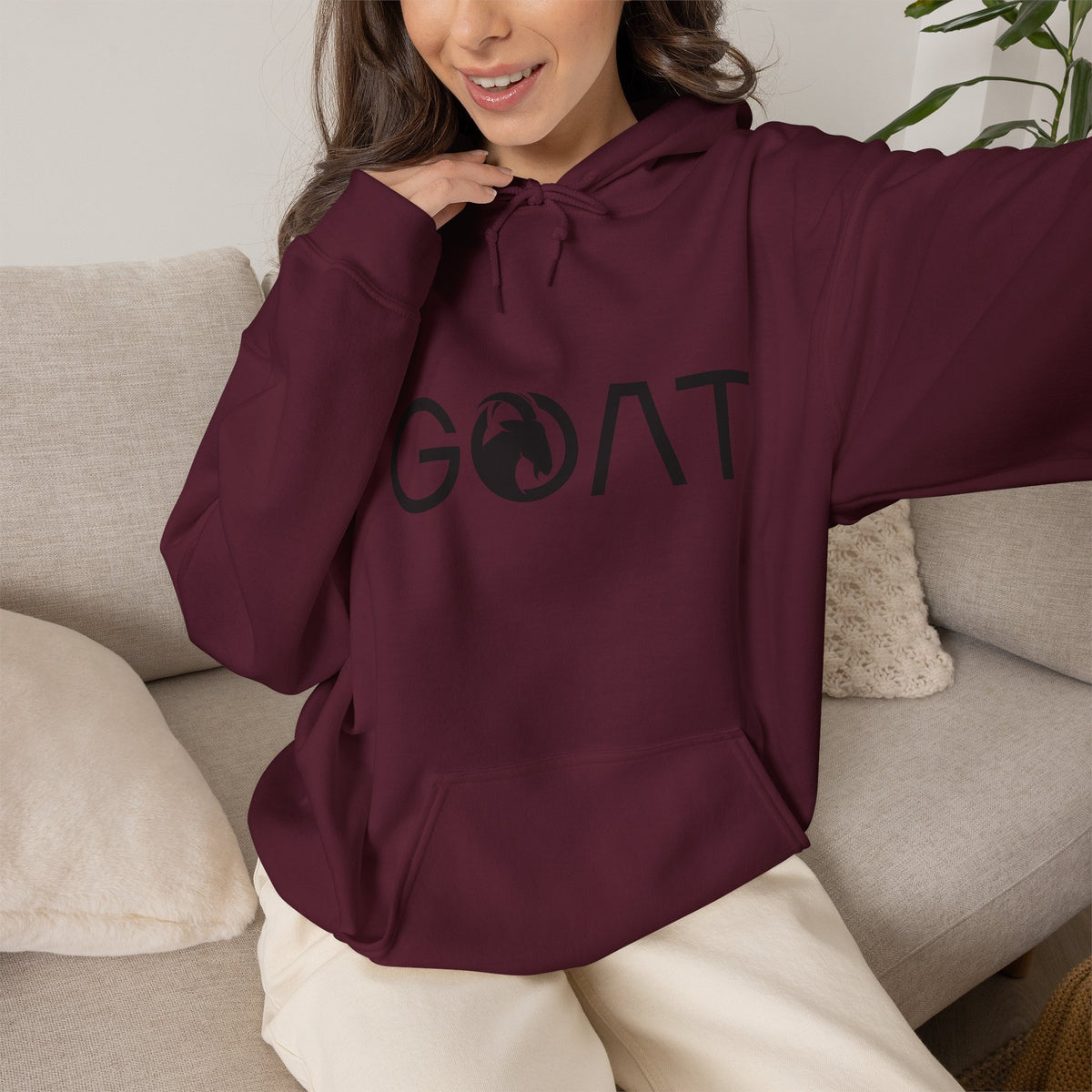 G.O.A.T. Hoodie Premium Design SKIALFA Unisex