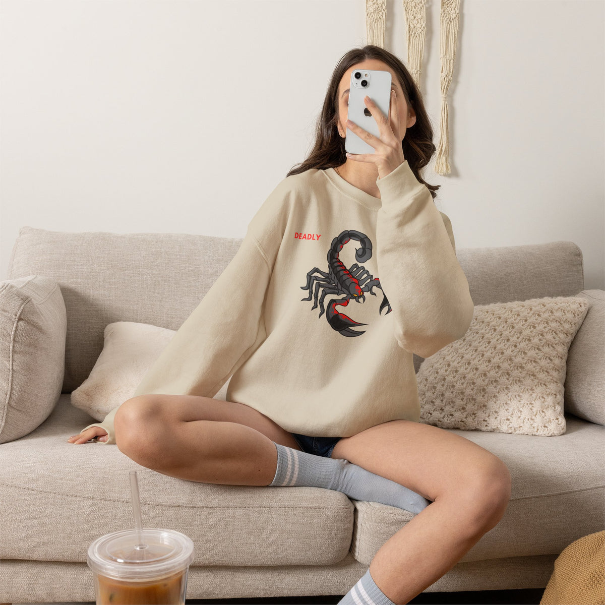 DEADLY Scorpion Sweatshirt Premium Design SKIALFA Unisex