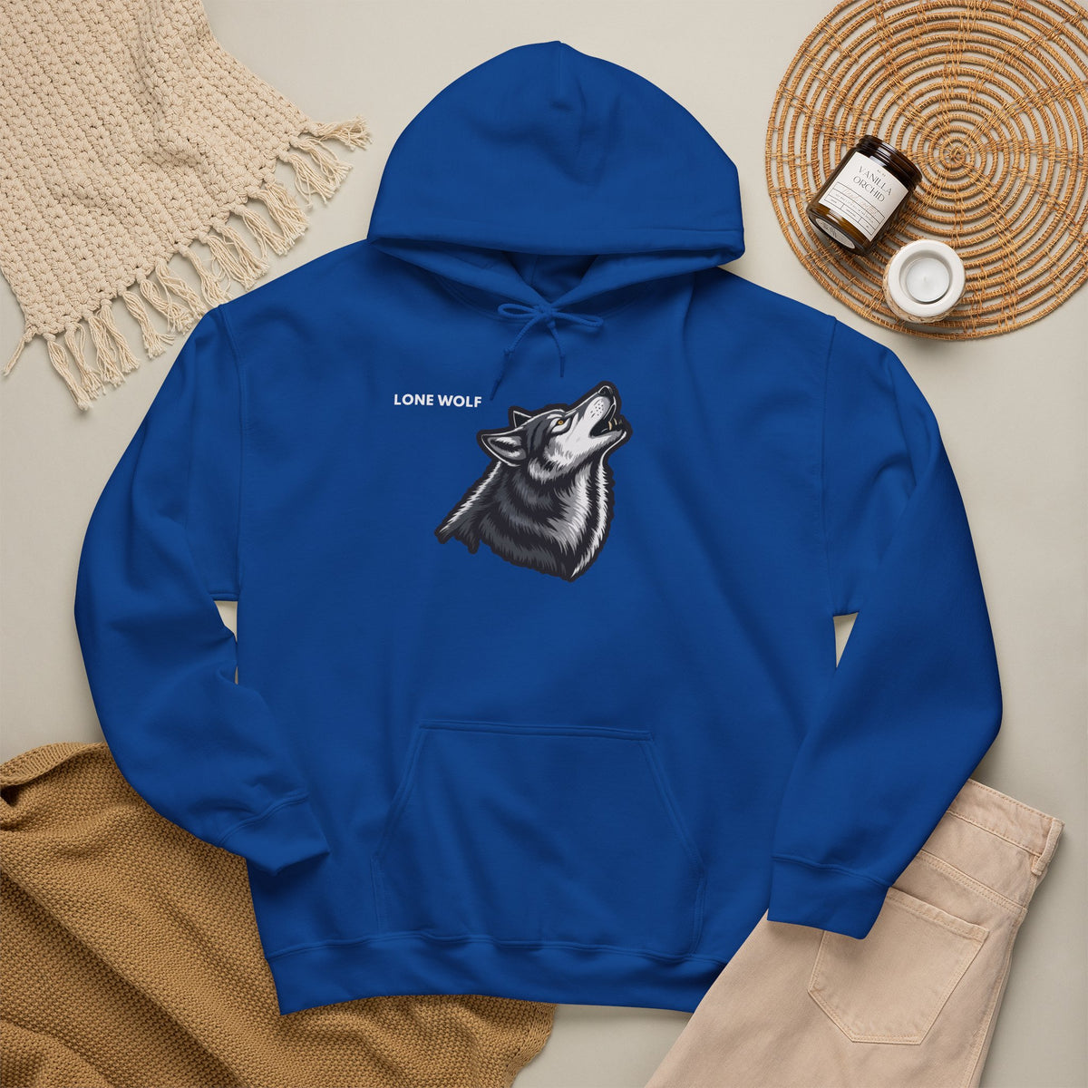 LONE WOLF Hoodie Premium Design SKIALFA Unisex