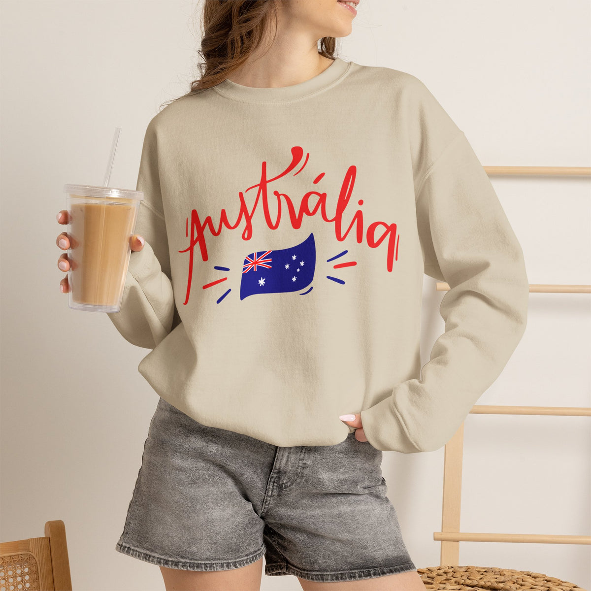 Australia Flag Sweatshirt Premium Design SKIALFA Unisex