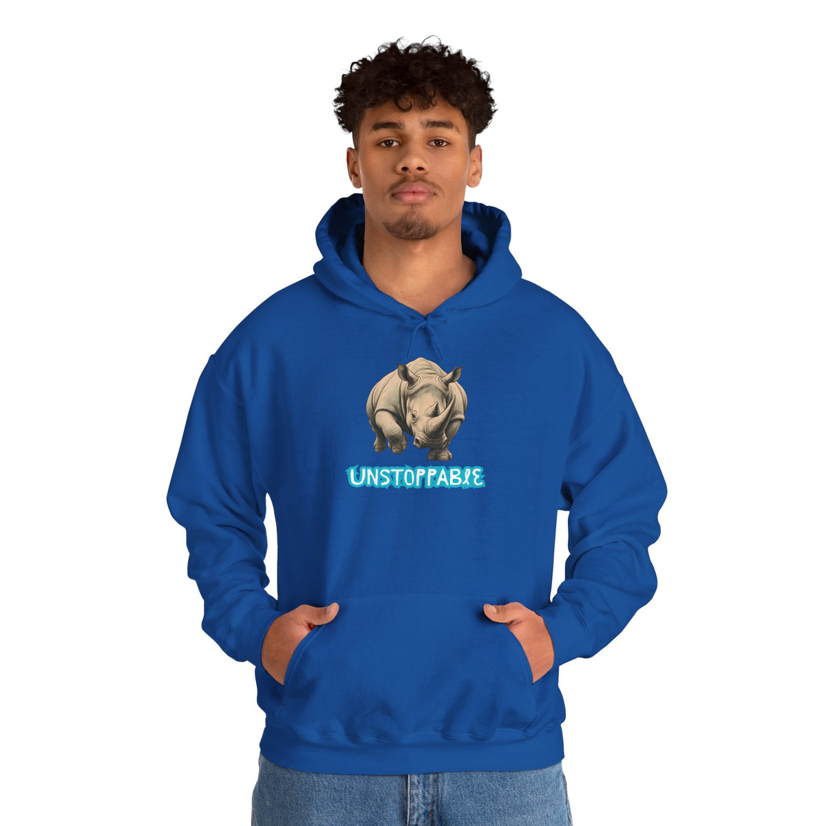 UNSTOPPABLE Rhino Hoodie Premium Design SKIALFA Unisex