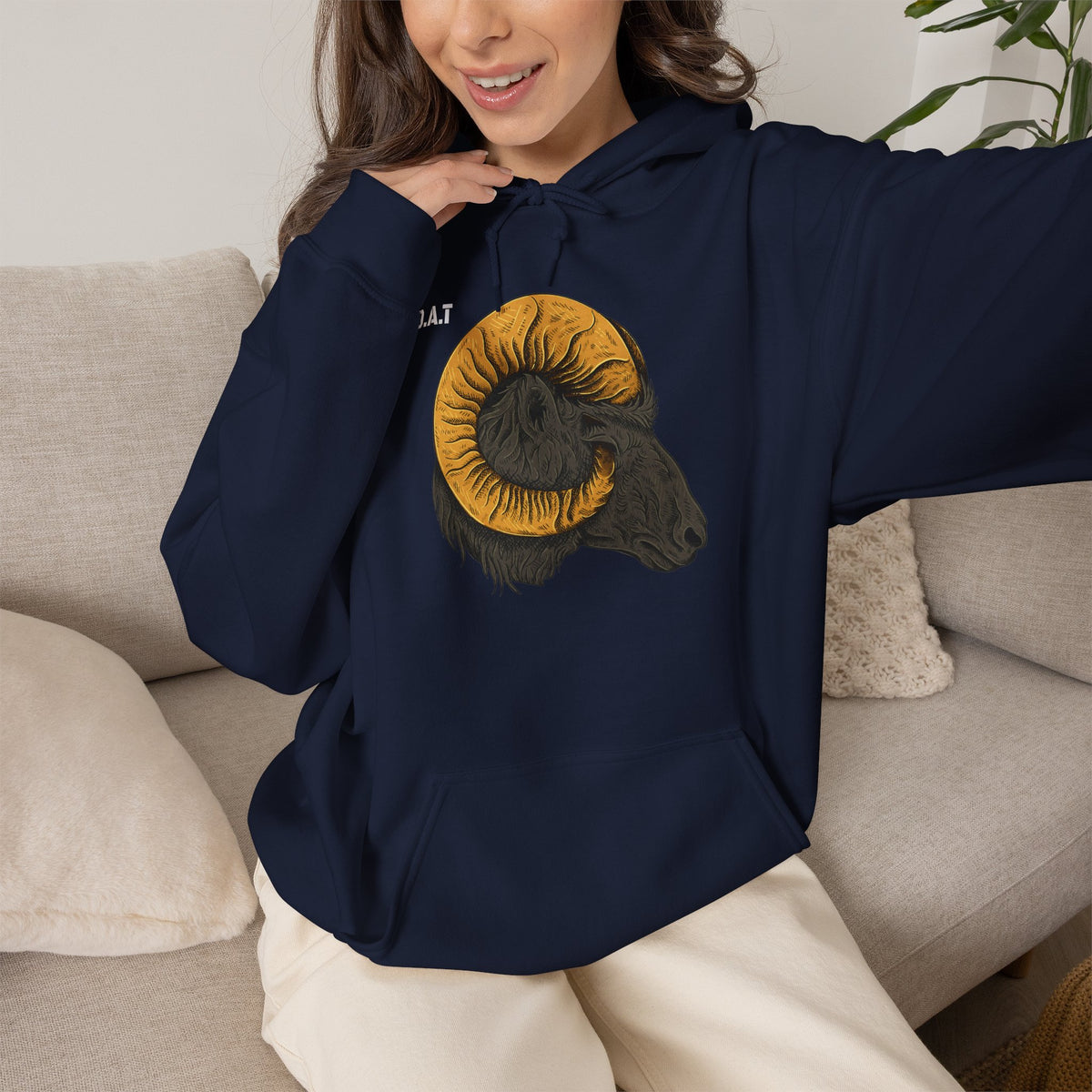 GOAT Head Goat Hoodie Premium Design SKIALFA Unisex