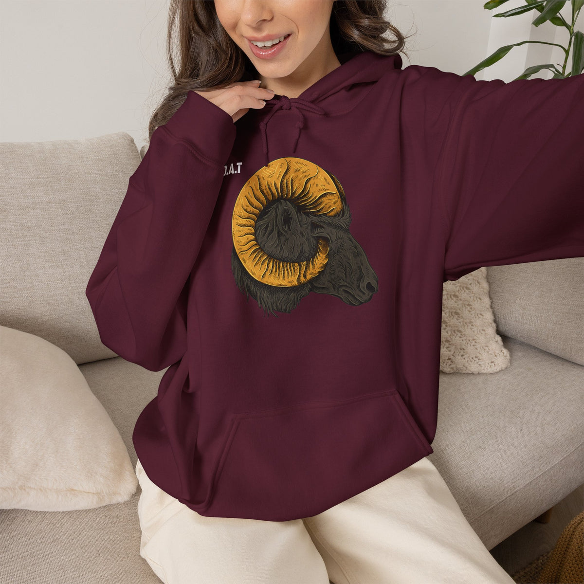 GOAT Head Goat Hoodie Premium Design SKIALFA Unisex