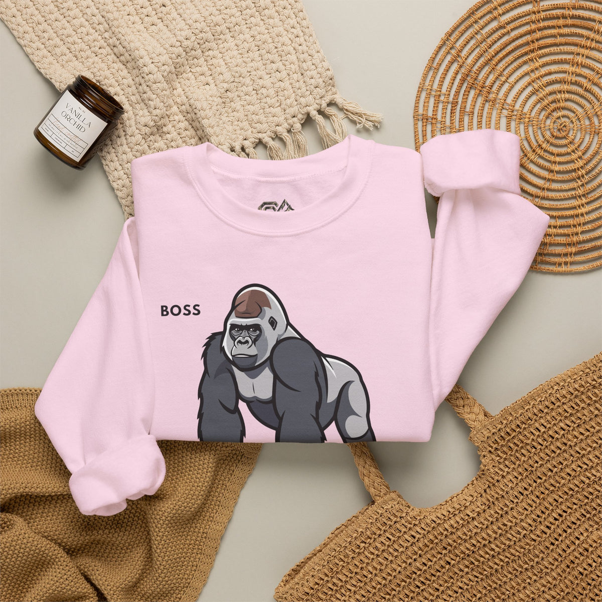 BOSS Gorilla Sweatshirt Premium Design SKIALFA Unisex