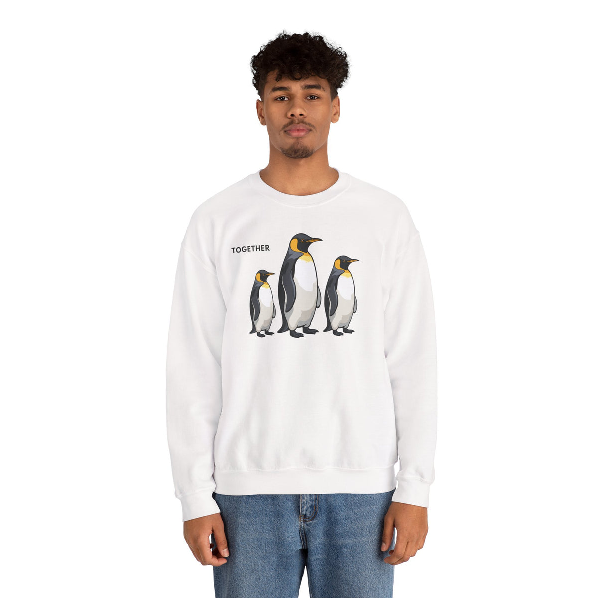 TOGETHER Penguin Sweatshirt Premium Design SKIALFA Unisex