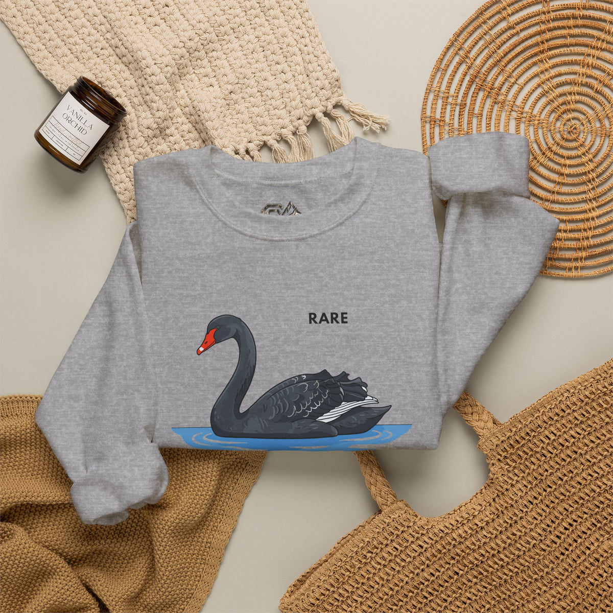 RARE Black Swan Sweatshirt Premium Design SKIALFA Unisex