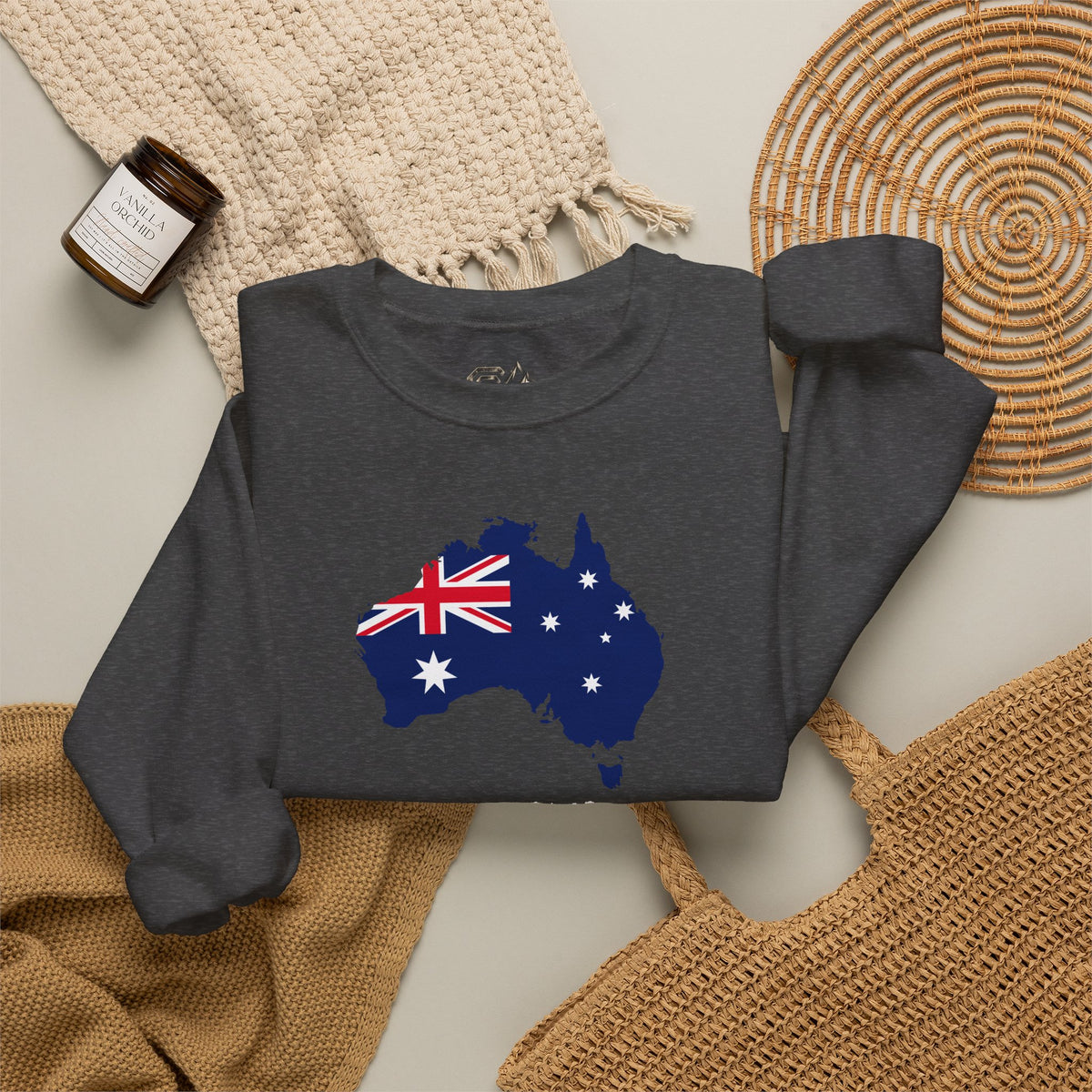 Australia Map Flag Sweatshirt Premium Design SKIALFA Unisex