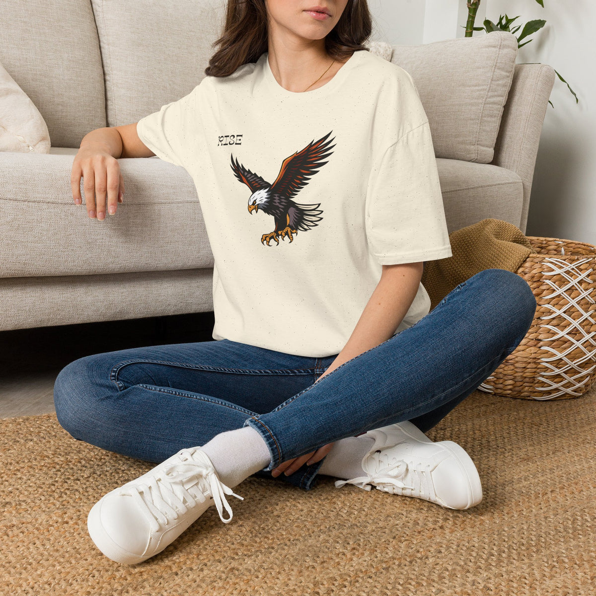 RISE Eagle T-Shirt Premium Design SKIALFA Unisex