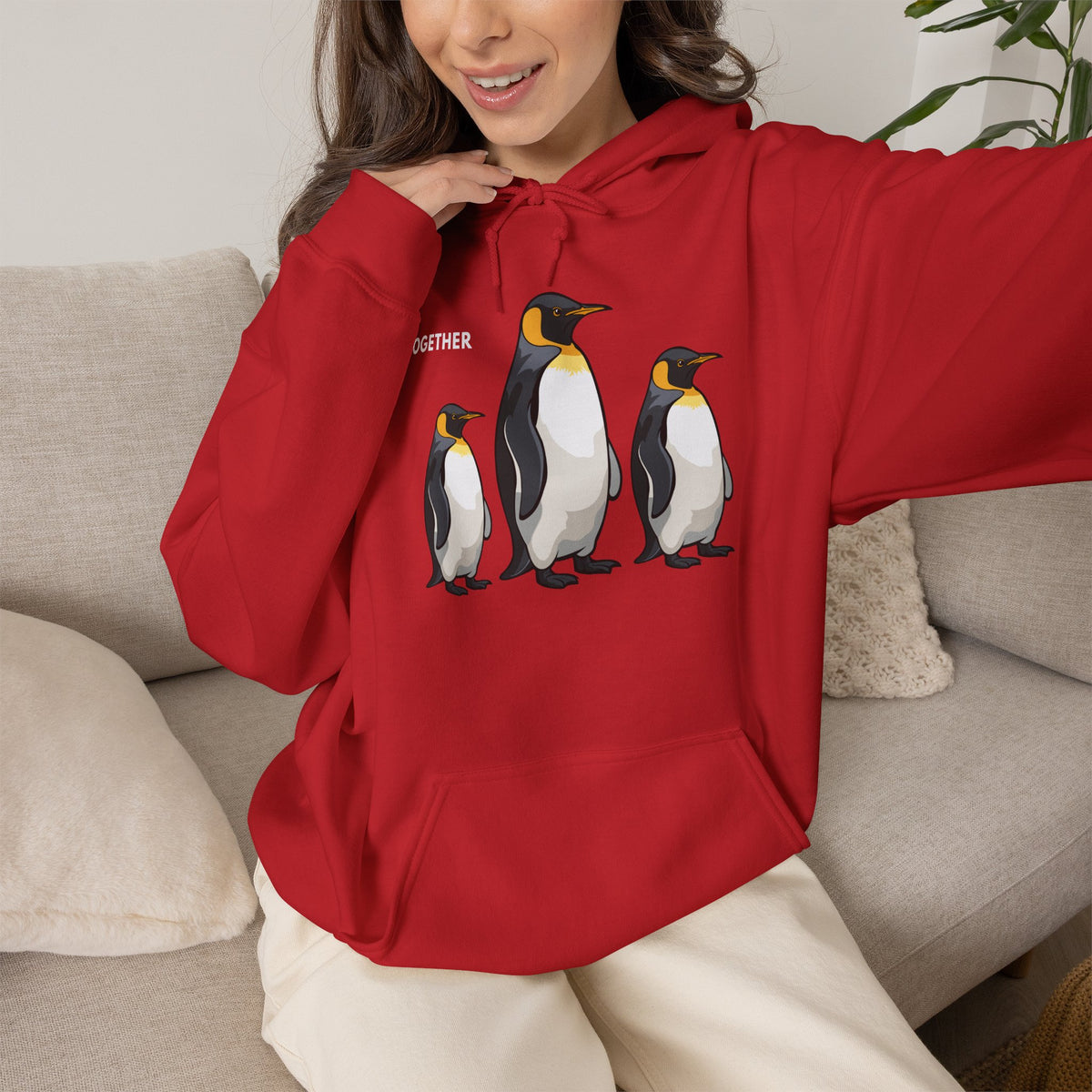 TOGETHER Penguin Hoodie Premium Design SKIALFA Unisex