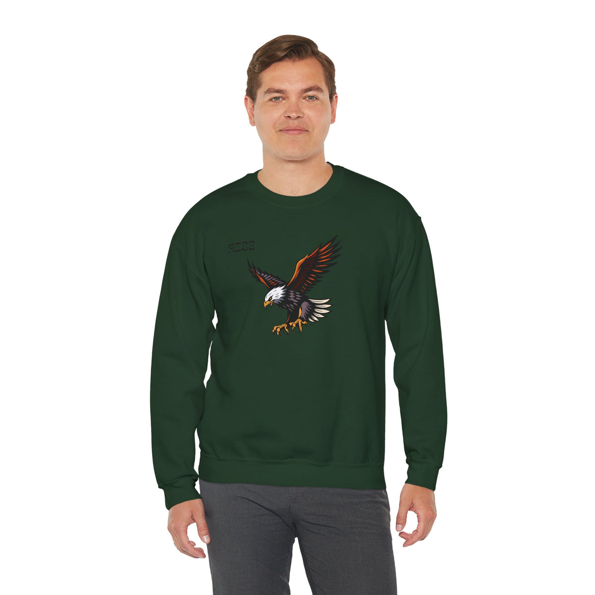 RISE Eagle Sweatshirt Premium Design SKIALFA Unisex