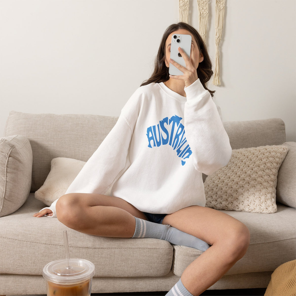 Australia Graphic Sweatshirt Premium Design SKIALFA Unisex