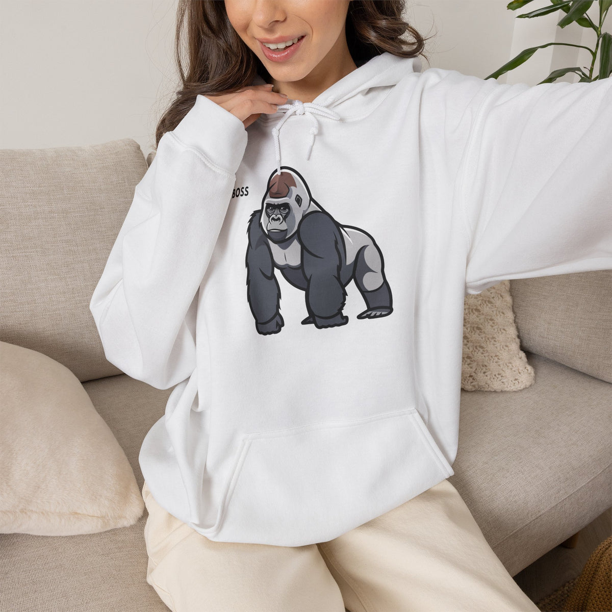 BOSS Gorilla Hoodie Premium Design SKIALFA Unisex