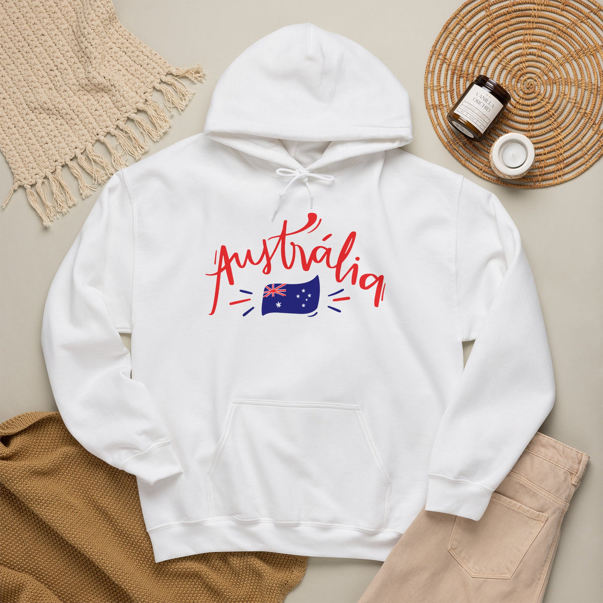 AUSTRALIA FLAG Hoodie Premium Design SKIALFA Unisex