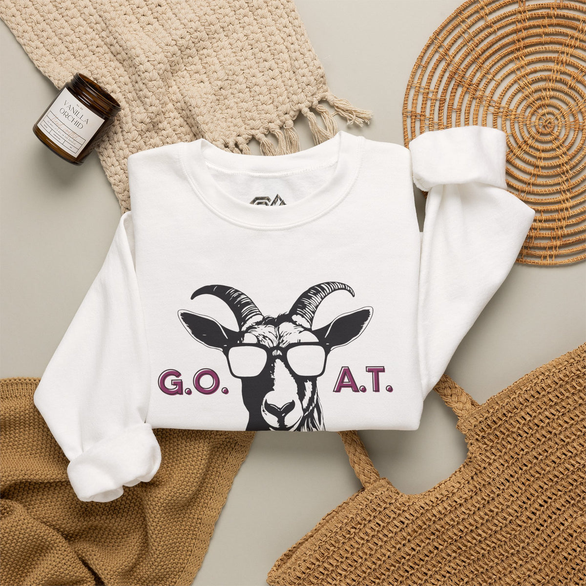 G.O.A.T. Goat Sweatshirt Premium Design SKIALFA Unisex